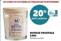 Hyper U Bougie vegetale 140g offre