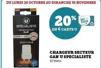 Hyper U Chargeur secteur gan u specialiste offre