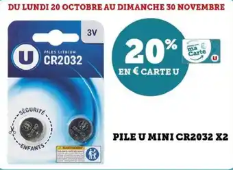 Hyper U Pile u mini cr2032 x2 offre