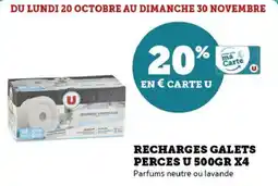 Hyper U Recharges galets perces u 500gr x4 offre