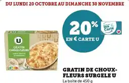 Hyper U Gratin de choux- fleurs surgele u offre