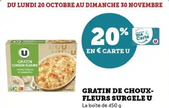 Hyper U Gratin de choux- fleurs surgele u offre