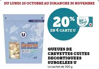 Hyper U Queues de crevettes cuites decortiquees surgelees u offre