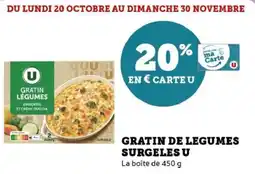 Hyper U Gratin de legumes surgeles u offre