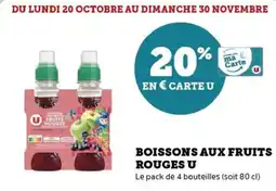 Hyper U Boissons aux fruits rouges u offre