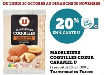 Hyper U Madeleines coquilles coeur caramel u offre