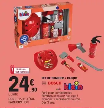 E.Leclerc Set de pompier + casque offre