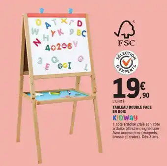 E.Leclerc Tableau double face en bois offre