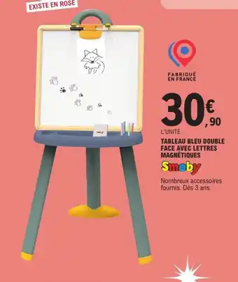 E.Leclerc Tableau bleu double face avec lettres magnétiques offre