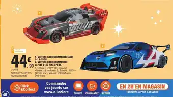 E.Leclerc Voiture radiocommandée audi s-1 e-tron,voiture radiocommandée alpine a110 pikes peak offre