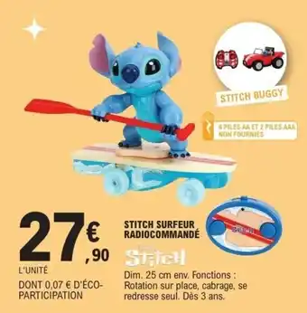 E.Leclerc Stitch surfeur radiocommandé offre