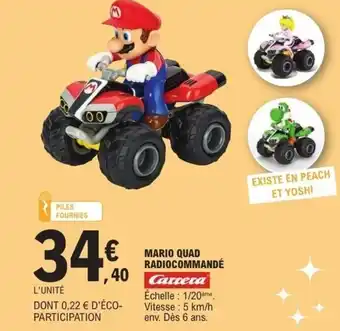 E.Leclerc Mario quad radiocommandé offre
