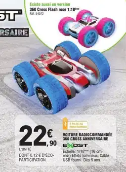 E.Leclerc Voiture radiocommandée 360 cross anniversaire exost offre
