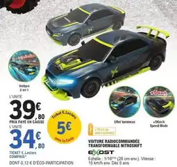 E.Leclerc Voiture radiocommandée transformable nitroshift offre