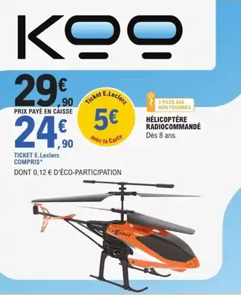 E.Leclerc Hélicoptère radiocommandé offre