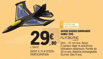 E.Leclerc Avion radiocommandé sonic evo offre