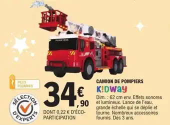E.Leclerc Camion de pompiers k!dway offre