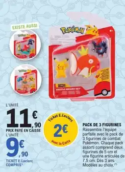 E.Leclerc Pack de 3 figurines offre