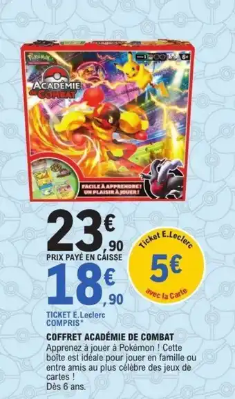E.Leclerc Coffret académie de combat offre