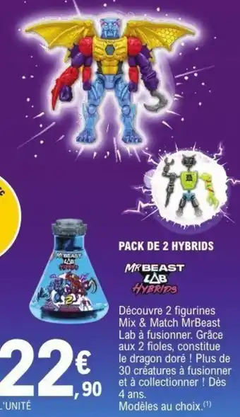 E.Leclerc Pack de 2 hybrids mrbeast lab hybrids offre
