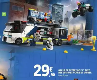 E.Leclerc Grille de départ de f1 avec des voitures vcarb et sauber offre