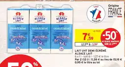 Intermarché LAIT UHT DEMI ÉCRÉMÉ ALSACE LAIT offre