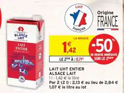 Intermarché LAIT UHT ENTIER ALSACE LAIT offre