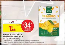 Intermarché MANGUES SÉCHÉES SUNSHINE DELIGHTS offre