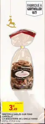 Intermarché Bretzels sablés sur fond chocolat offre