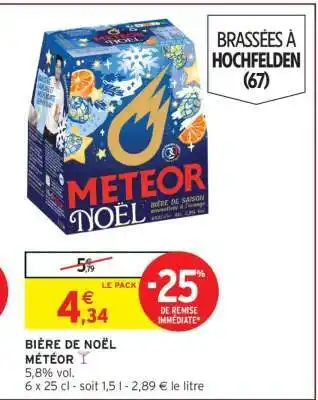 Intermarché BIÈRE DE NOËL METEOR offre