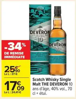 Carrefour Scotch Whisky Single Malt THE DEVERON 10 offre