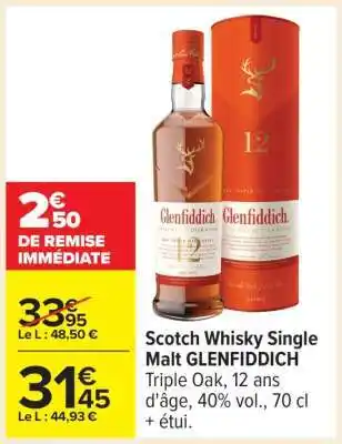 Carrefour Scotch Whisky Single Malt GLENFIDDICH offre