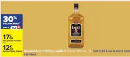 Carrefour BLENDED SCOTCH WHISKY LABEL 5 offre