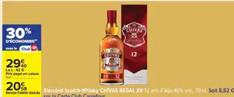 Carrefour Blended Scotch Whisky CHIVAS REGAL XV offre