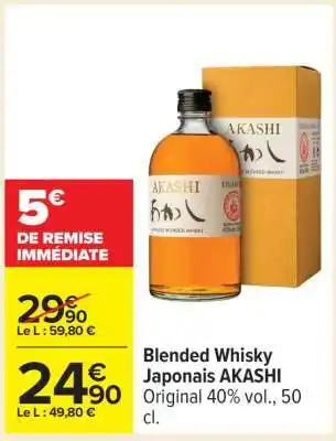 Carrefour Blended Whisky Japonais AKASHI offre