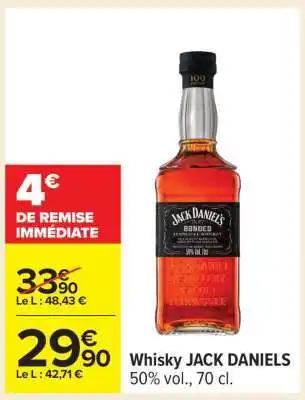 Carrefour Whisky JACK DANIELS offre