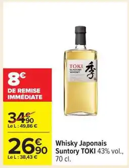 Carrefour Whisky Japonais Suntory TOKI offre