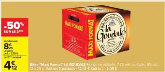 Carrefour Bière Maxi format La Goudale offre