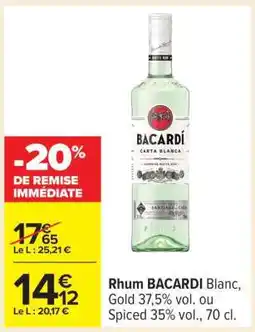 Carrefour Rhum BACARDI offre