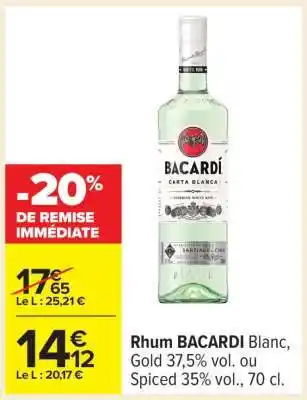 Carrefour Rhum BACARDI offre