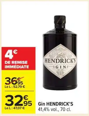 Carrefour Gin Hendrick's offre