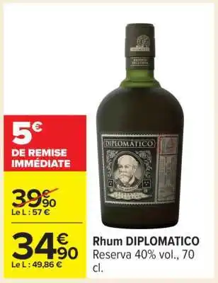 Carrefour RHUM DIPLOMATICO offre