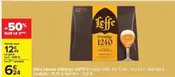 Carrefour Bière blonde d'Abbaye LEFFE Prestige 1240 offre