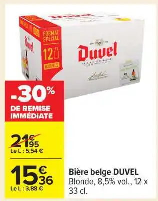 Carrefour BIÈRE BELGE 'DUVEL' offre