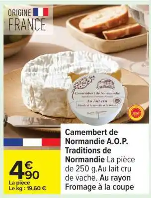 Carrefour Camembert de Normandie A.O.P offre