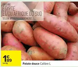 Carrefour Patate douce Calibre L offre