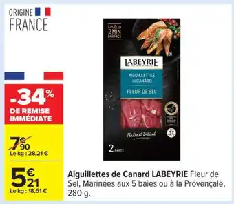 Carrefour Aiguillettes de Canard LABEYRIE offre