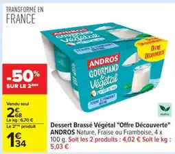 Carrefour Dessert Brassé Végétal Offre Découverte offre