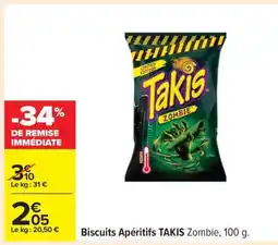 Carrefour Biscuits Apéritifs TAKIS Zombie, 100 g offre