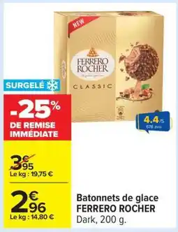 Carrefour Bâtonnets de Glace Ferrero Rocher offre
